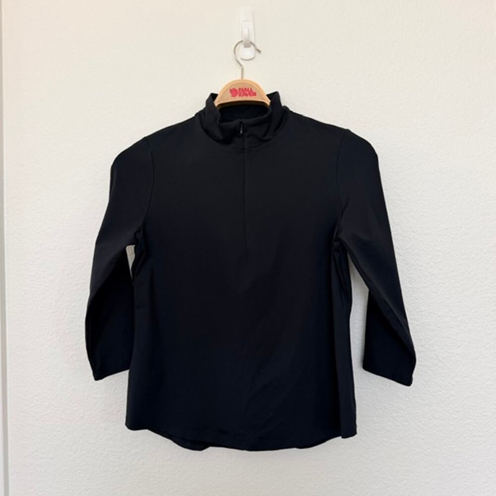 Tommy Bahama IslandZone 1/4 Zip Pullover Women's Medium Black 3/4 Sleeves